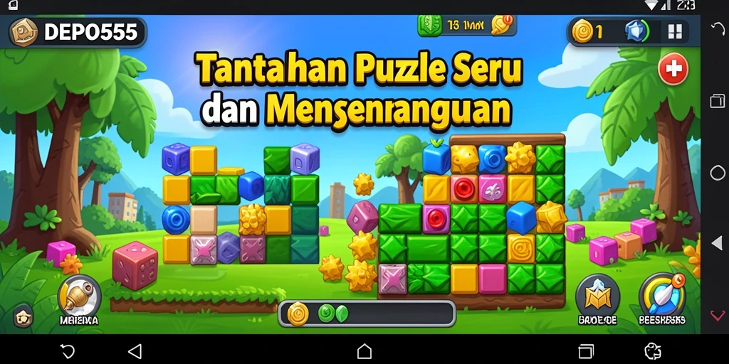 Tampilan gameplay DEPO555 yang menantang dan menyenangkan.
