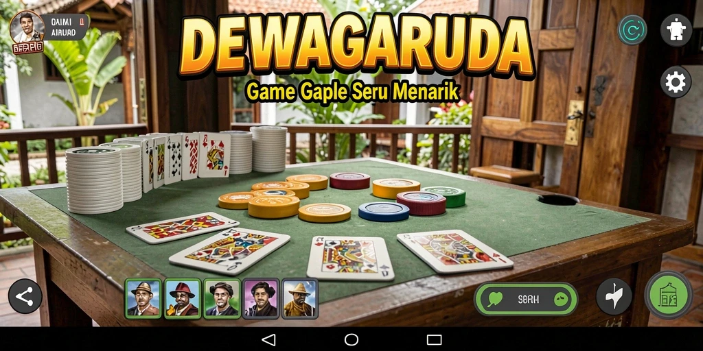 Tampilan gameplay seru dalam DEWAGARUDA dengan pemain berkompetisi.
