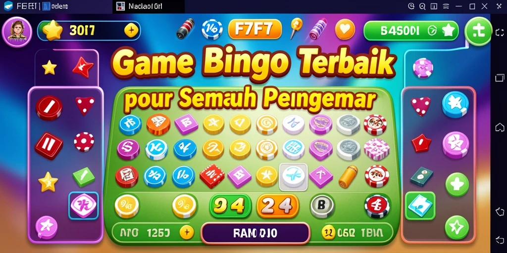 Screenshot gameplay F7F7 dengan tampilan Bingo yang menarik.