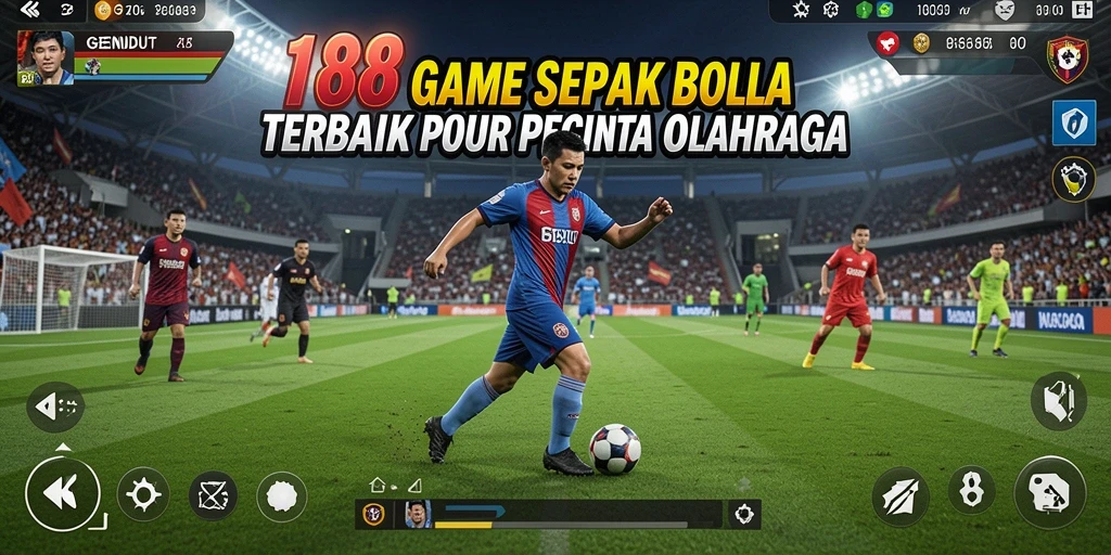 Screenshot menarik dari gameplay sepak bola di GENDUT188.