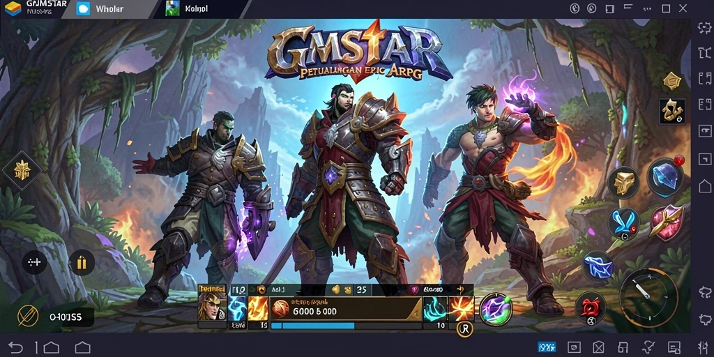 Gameplay seru GMSTAR dalam aksi pertempuran ARPG.