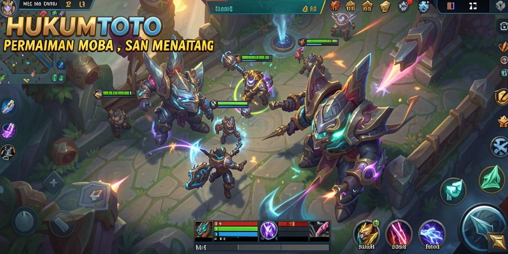 Tampilan menarik dari gameplay HUKUMTOTO dalam aksi MOBA.