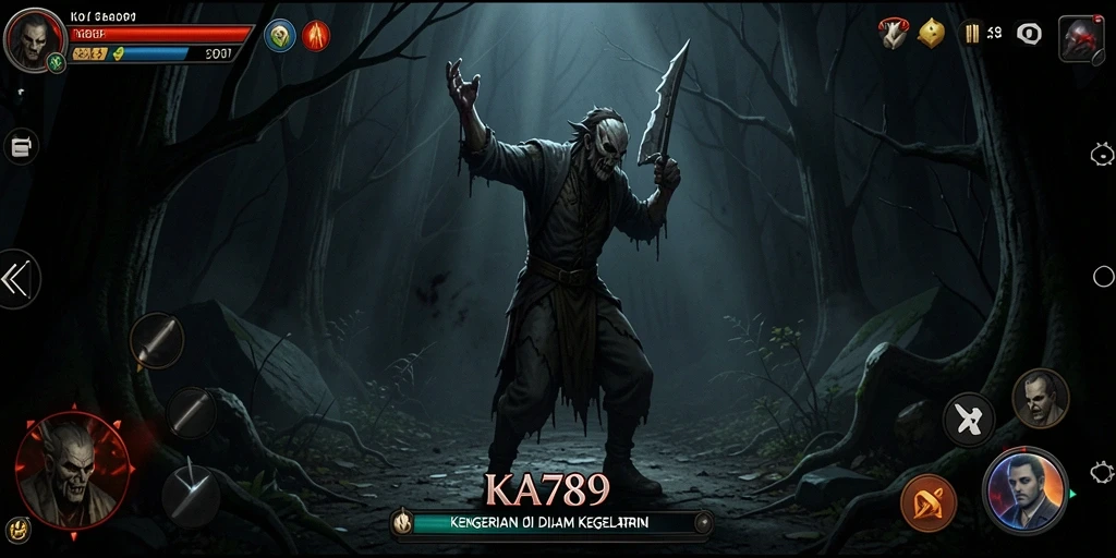 Screenshot gameplay KA789 menampilkan momen ketegangan yang mencekam.