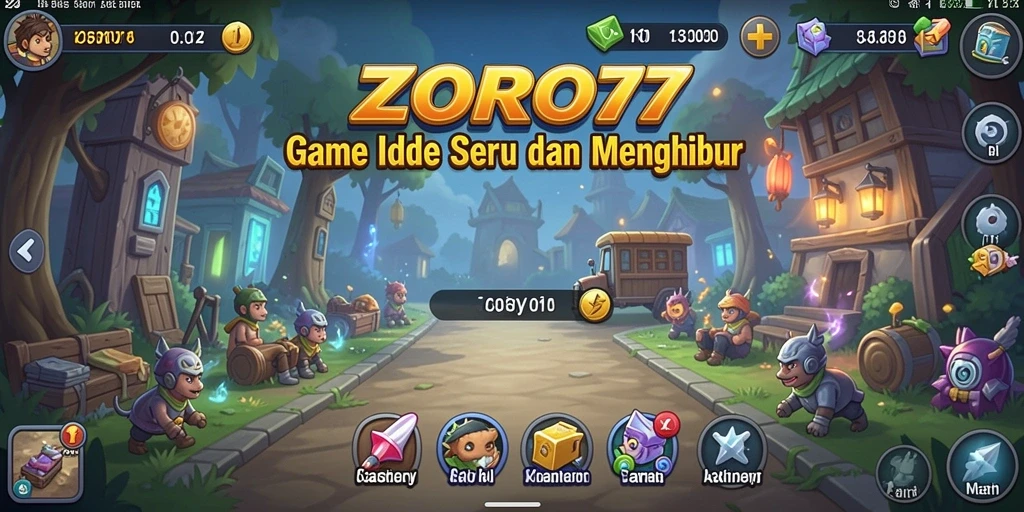 Tampilan utama gameplay ZORO77 yang mengasyikkan dan mudah dimainkan.